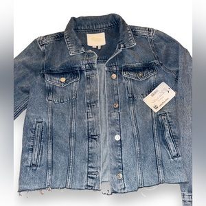 Paige Small Rowan Cropped Denim Jacket NWT